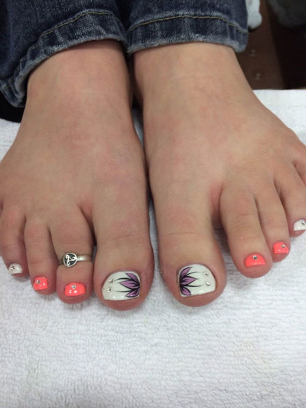 Nails by Stacey - Seychelles and coral toe nails with... | Facebook